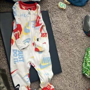 Nike Red and Blue Footies One Piece